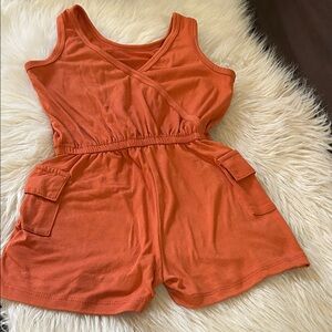 Madden Girl Vibrant Orange Kids Romper